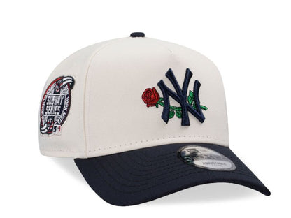 New York Yankees Crema y Viscera Azul Marino  con Rosa 9FORTY A-Frame Snapback