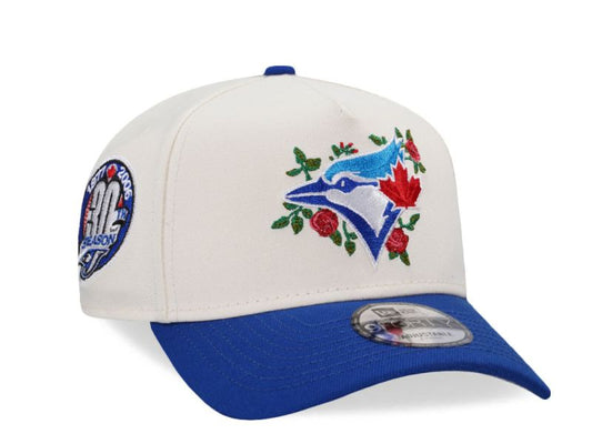 Toronto Blue Jays Floral Chrome Two Tone Edition 9FORTY A-Frame Snapback