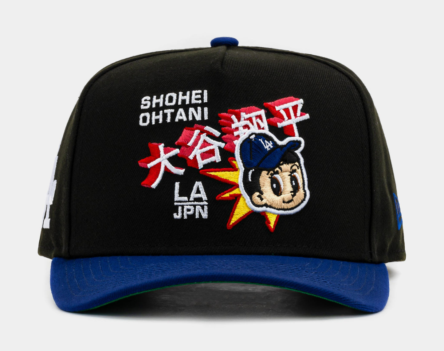 Los Angeles Dodgers Shohei Ohtani Negra y Viscera Azul 9FIFTY A-Frame Snapback