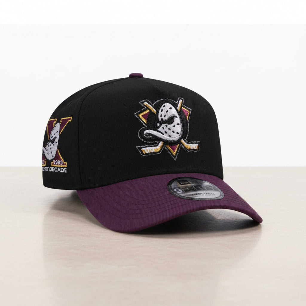 Anaheim Ducks 10th Anniversary Black Plum Two Tone Edition 9FORTY A-Frame Snapback