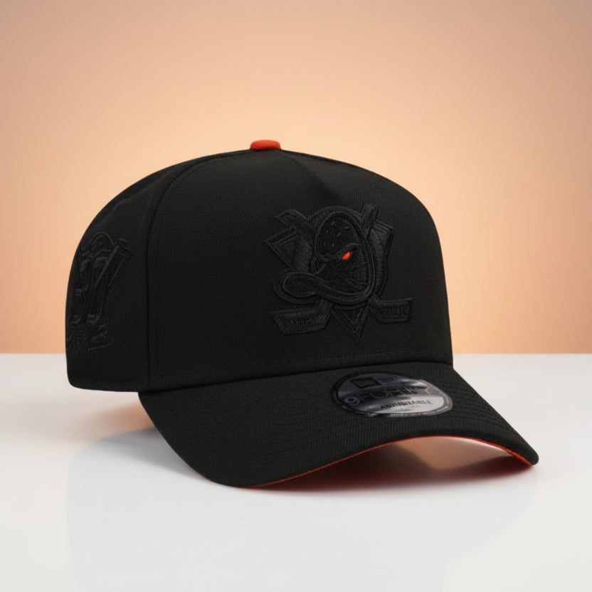 Anaheim Ducks 30th Anniversary Blackout Orange Pop Prime Edition 9FORTY A-Frame Snapback