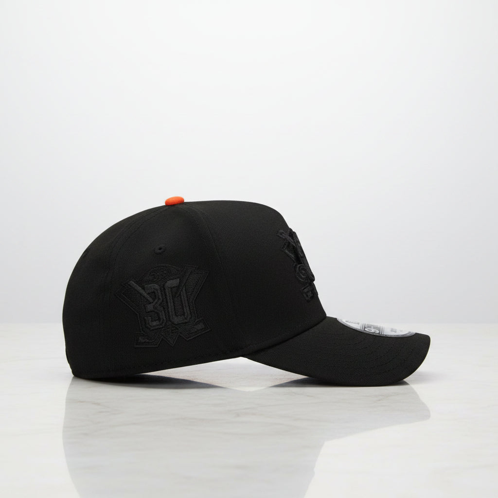 Anaheim Ducks 30th Anniversary Blackout Orange Pop Prime Edition 9FORTY A-Frame Snapback