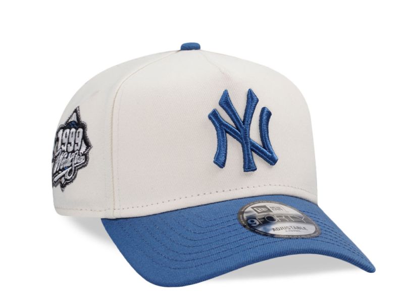 New York Yankees Crema y Viscera Azul 9FORTY A-Frame Snapback