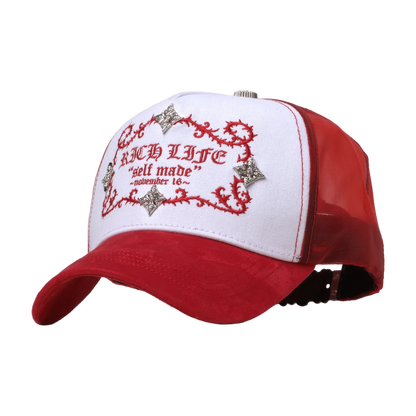Richlife Red — El Barbas Hats x Rico o Muerto
