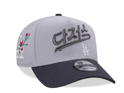 Los Angeles Dodgers Cherry Blossom Grey Two Tone Edition 9FORTY A-Frame Snapback