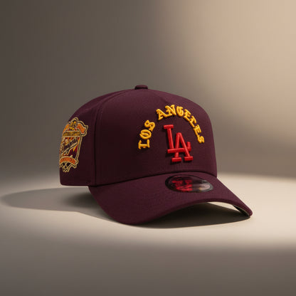 Los Angeles Dodgers 40th Anniversary Maroon Prime Edition 9FORTY A-Frame Snapback