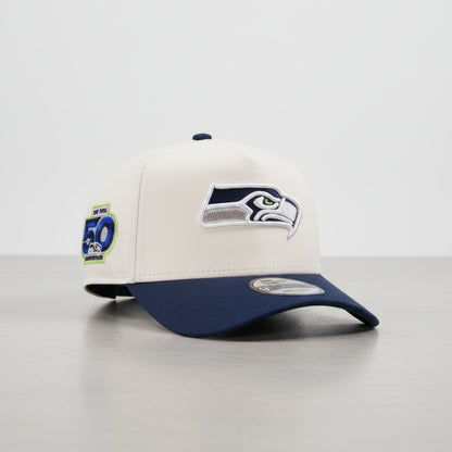 Seattle Seahawks 50 Seasons Chrome Two Tone Edition 9FORTY A-Frame Snapback