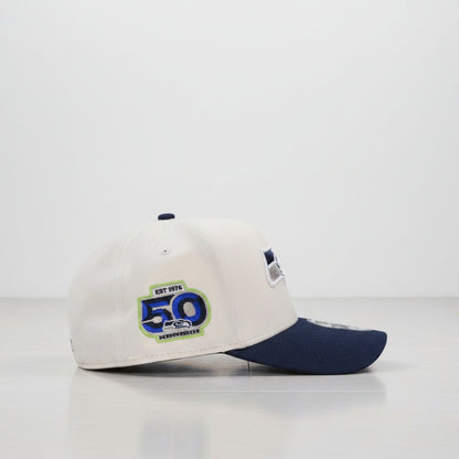 Seattle Seahawks 50 Seasons Chrome Two Tone Edition 9FORTY A-Frame Snapback