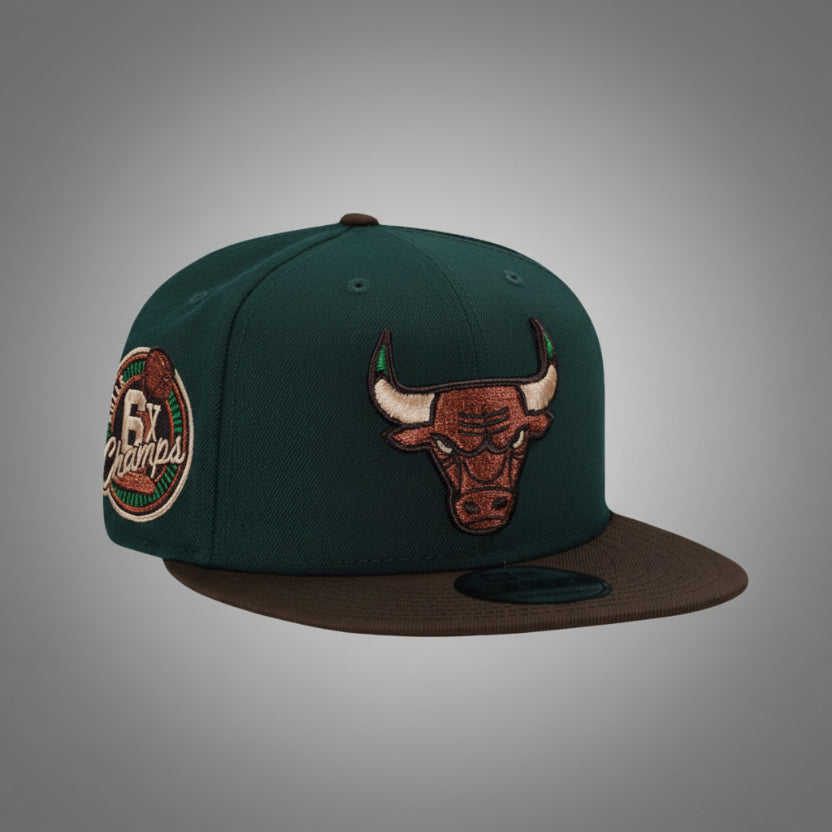 Chicago Bulls 6x Champs Green Two Tone Edition 9FIFTY Snapback
