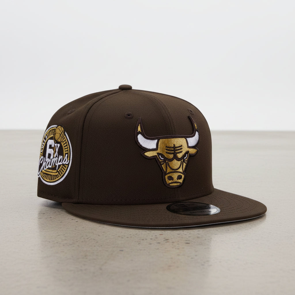 Chicago Bulls 6x Champs Brown Prime Edition 9FIFTY Snapback