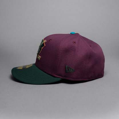 Anaheim Ducks Burgundy/Green Stanley Cup Side Patch 59FIFTY Fitted