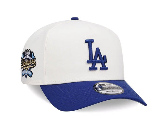 Los Angeles Dodgers Crema y Viscera Azul 9FORTY A-Frame Snapback