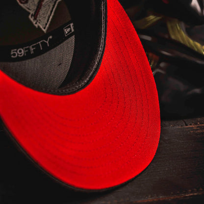 FAM Exclusive — Anaheim Ducks Verde Olivo y Viscera Negra 59FIFTY Fitted