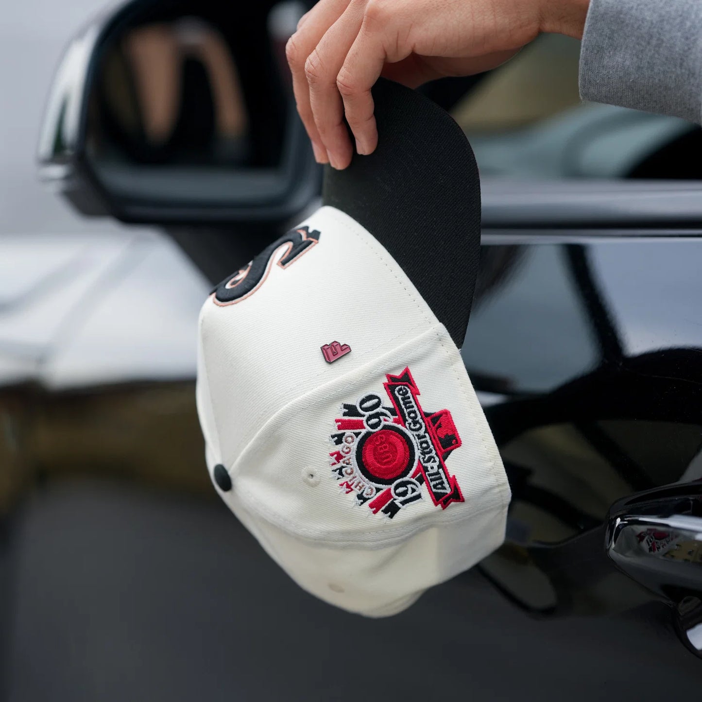 FAM Exclusive ― Seattle Mariners Chrome White Black Two Tone Cardinal UV 9FORTY A-Frame Snapback