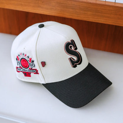 FAM Exclusive ― Seattle Mariners Chrome White Black Two Tone Cardinal UV 9FORTY A-Frame Snapback