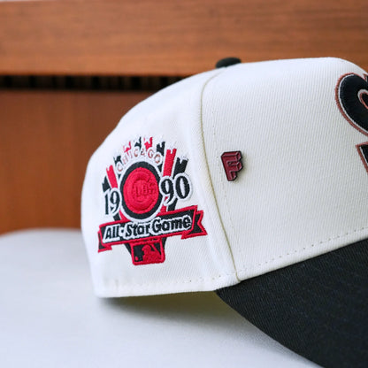 FAM Exclusive ― Seattle Mariners Chrome White Black Two Tone Cardinal UV 9FORTY A-Frame Snapback