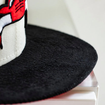 FAM Exclusive — Chicago Bulls Crema y Viscera Negra de Corduroy 59FIFTY Fitted