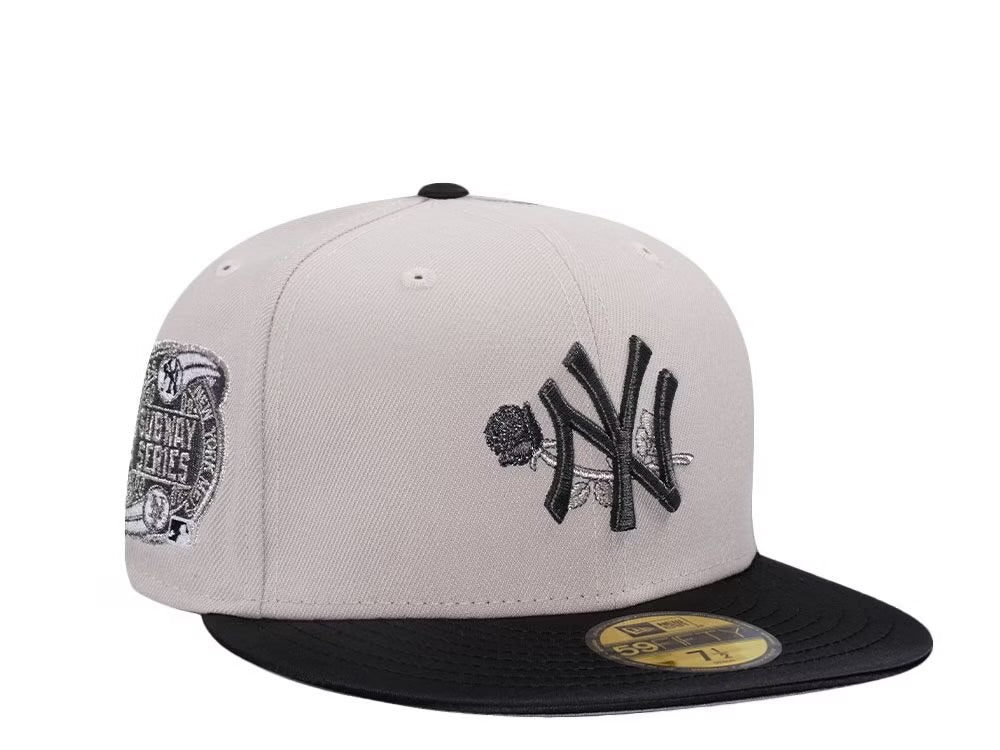 New York Yankees Crema y Viscera Negra de Satin 59FIFTY Fitted