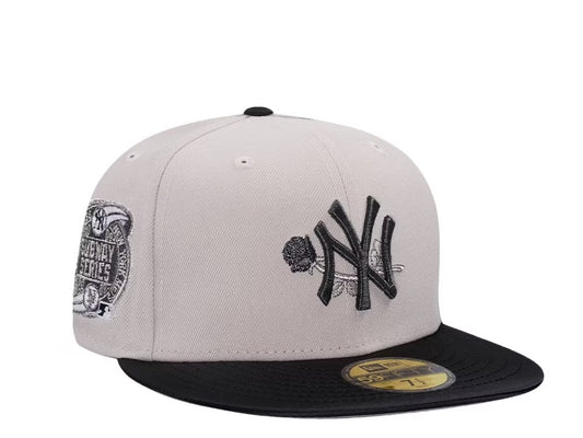 New York Yankees Crema y Viscera Negra de Satin 59FIFTY Fitted