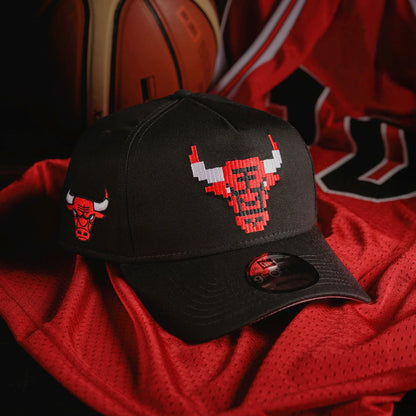 FAM Exclusive — Chicago Bulls Negra Pixel Logo 9FORTY A-Frame Snapback