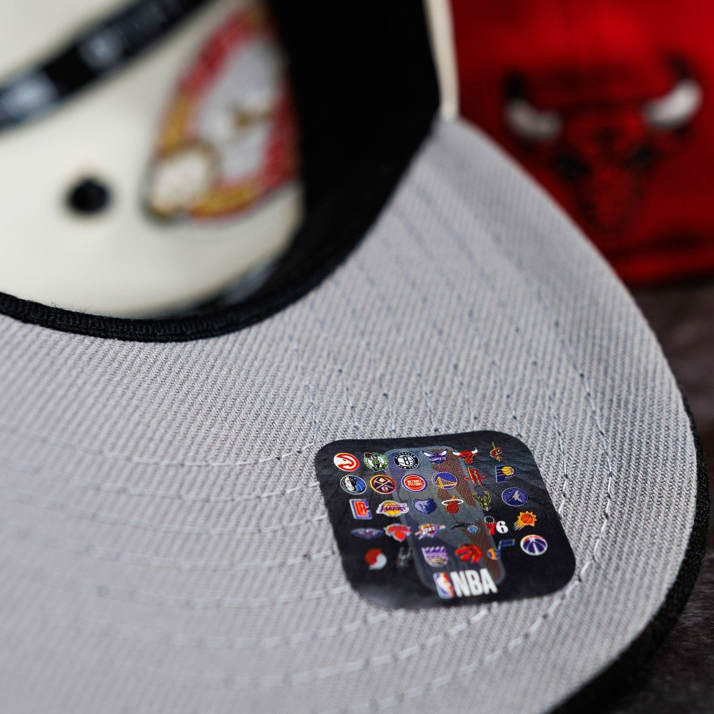 FAM Exclusive — Chicago Bulls NBA Chrome White Gray UV 9FORTY A-Frame Snapback