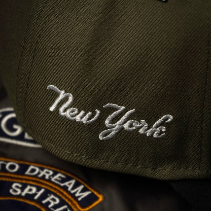 FAM Exclusive — New York Yankees Olive Black Two One 9FORTY A-Frame Snapback