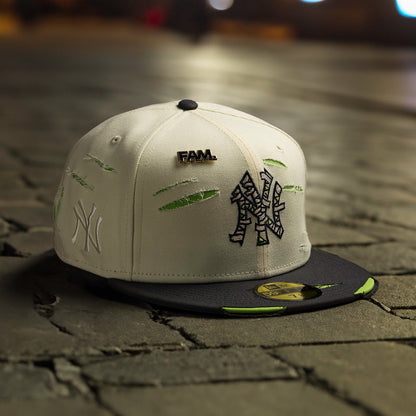 FAM Exclusive — New York Yankees Mummified Cream Neon Green Two Tone 59FIFTY Fitted