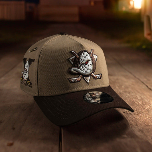 FAM Exclusive — Anaheim Ducks NHL Camel Grey UV 9FORTY A-Frame Snapback