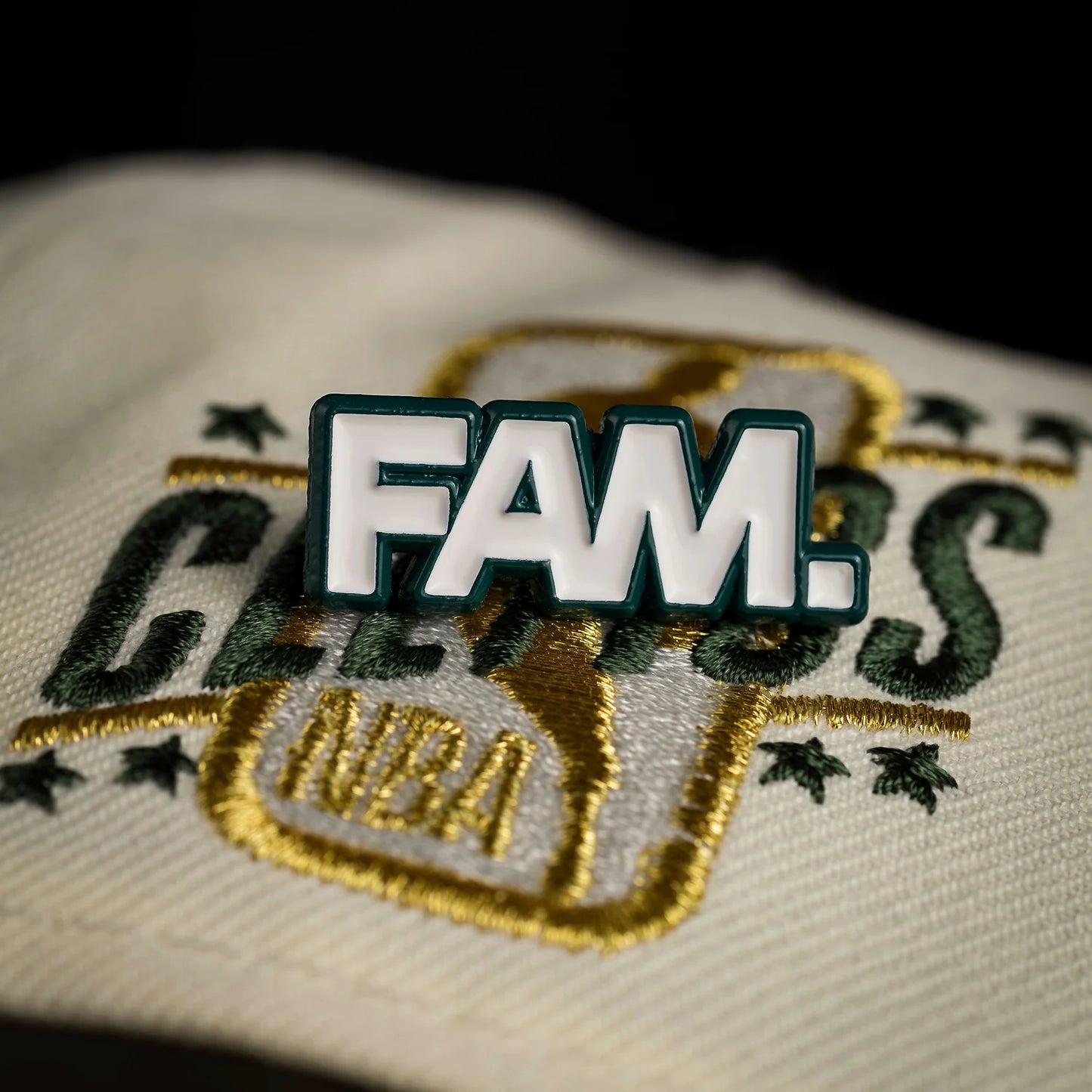 FAM Exclusive ― Boston Celtics NBA Chrome White Green UV 9FORTY A-Frame Snapback