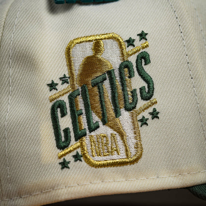 FAM Exclusive ― Boston Celtics NBA Chrome White Green UV 9FORTY A-Frame Snapback