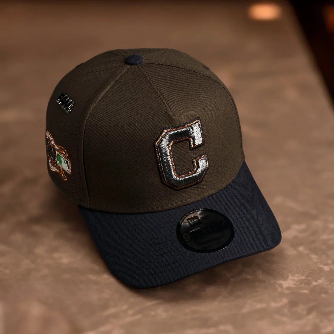 FAM Exclusive — Cleveland Indians Walnut 9FORTY A-Frame Snapback