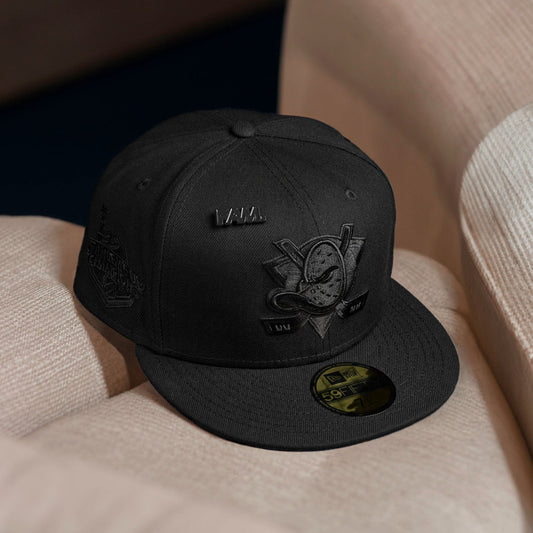 FAM Exclusive — Anaheim Ducks NHL Black Scarlet UV 59FIFTY Fitted