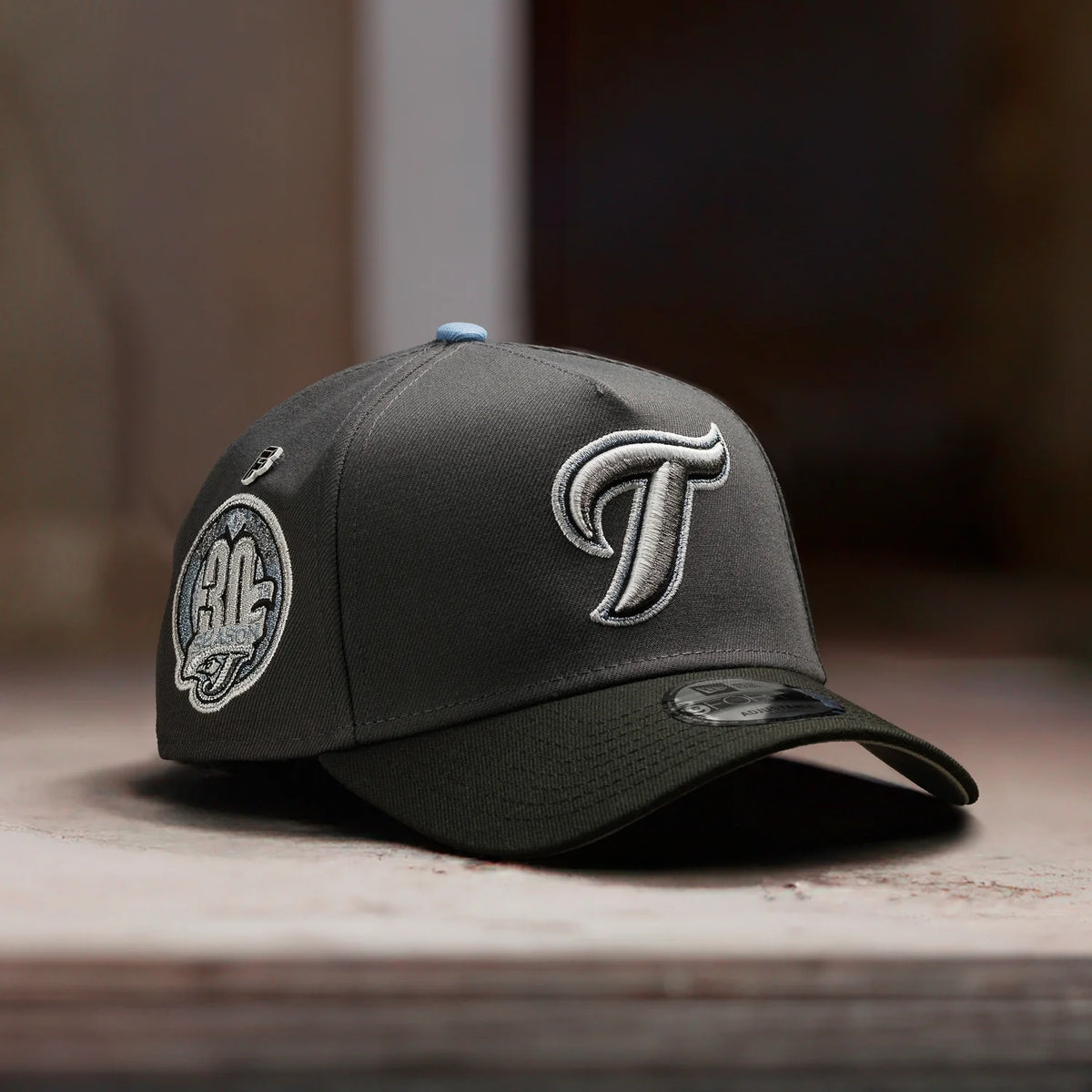 FAM Exclusive — Toronto Blue Jays Sky Graphite Black Two Tone 9FORTY A-Frame Snapback