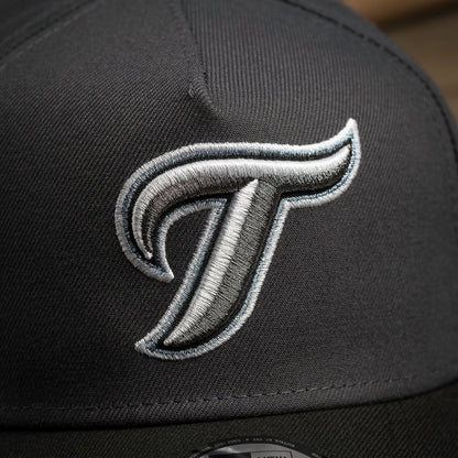 FAM Exclusive — Toronto Blue Jays Sky Graphite Black Two Tone 9FORTY A-Frame Snapback