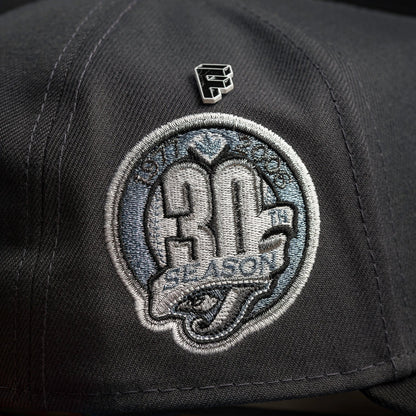 FAM Exclusive — Toronto Blue Jays Sky Graphite Black Two Tone 9FORTY A-Frame Snapback