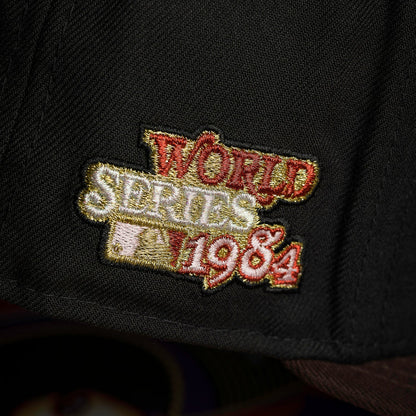 FAM Exclusive — Detroit Tigers MLB Black Burnt Wood Two Tone Pink UV 59FIFTY Fitted
