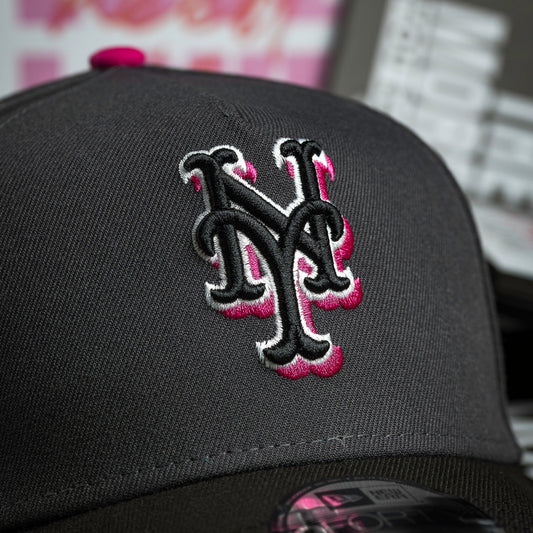 FAM Exclusive — New York Mets Graphite Black Two Tone 9FORTY A-Frame Snapback