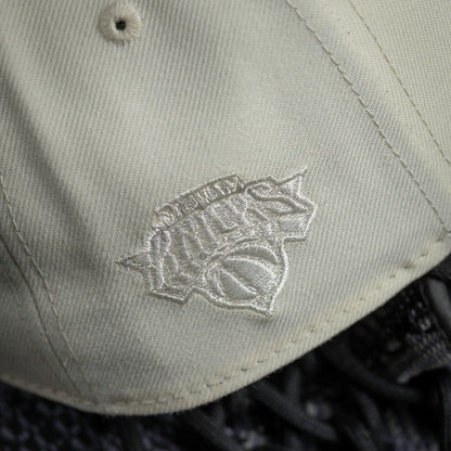 FAM Exclusive — New York Knicks Chrome White Black 9FORTY A-Frame Snapback