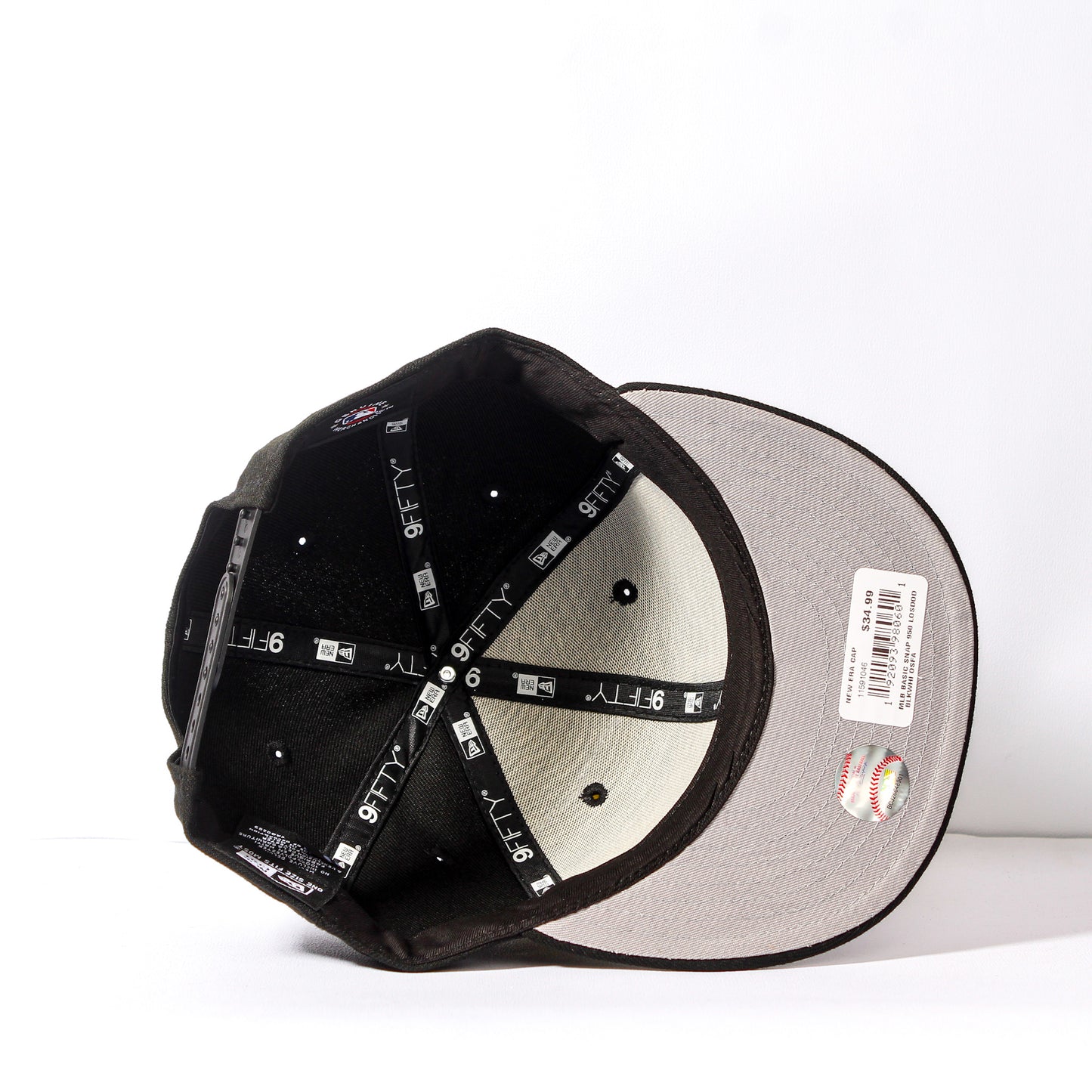 Los Angeles Dodgers Negro y Blanco 9FIFTY Snapback