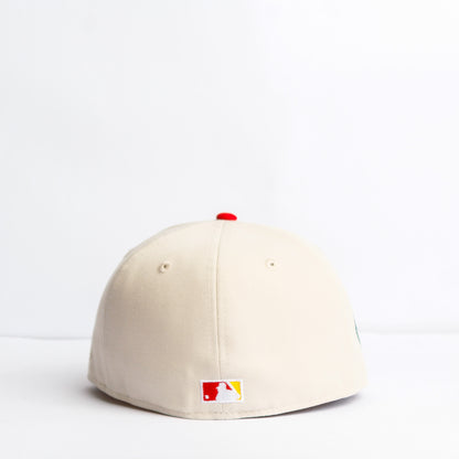 EXCLUSIVA — Washington Nationals Crema y Viscera Roja 59FIFTY Fitted