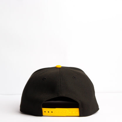 EXCLUSIVA — Los Angeles Dodgers Negra y Viscera Amarilla 9FIFTY Snapback