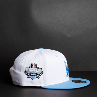 EXCLUSIVA — Los Angeles Dodgers Blanca y Viscera Celeste 9FIFTY Snapback