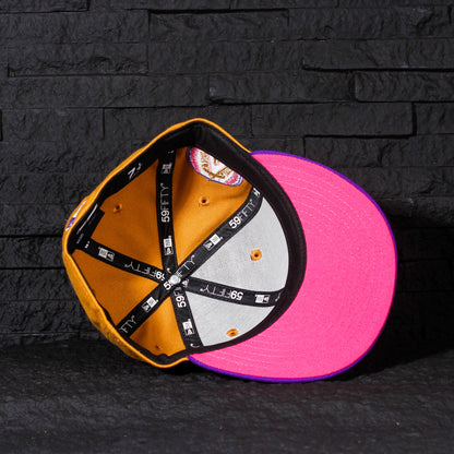 EXCLUSIVA — Los Angeles Angels Cafe y Viscera Morada 59FIFTY Fitted