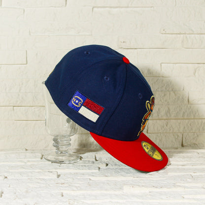 EXCLUSIVA — Asheville Tourists Azul y Viscera Roja 59FIFTY Fitted