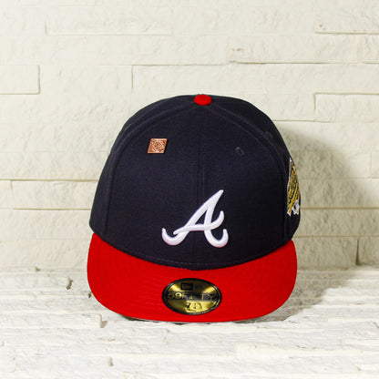 EXCLUSIVA — Atlanta Braves Azul y Viscera Roja 59FIFTY Fitted