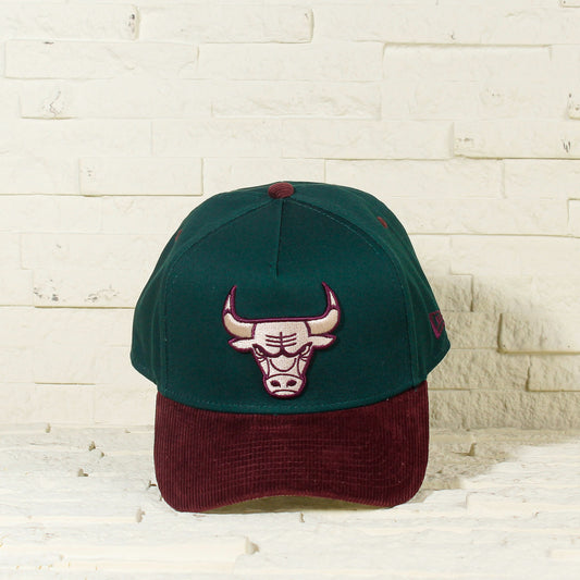 Chicago Bulls Verde y Viscera Corinta de Corduroy 9FORTY A-Frame Snapback