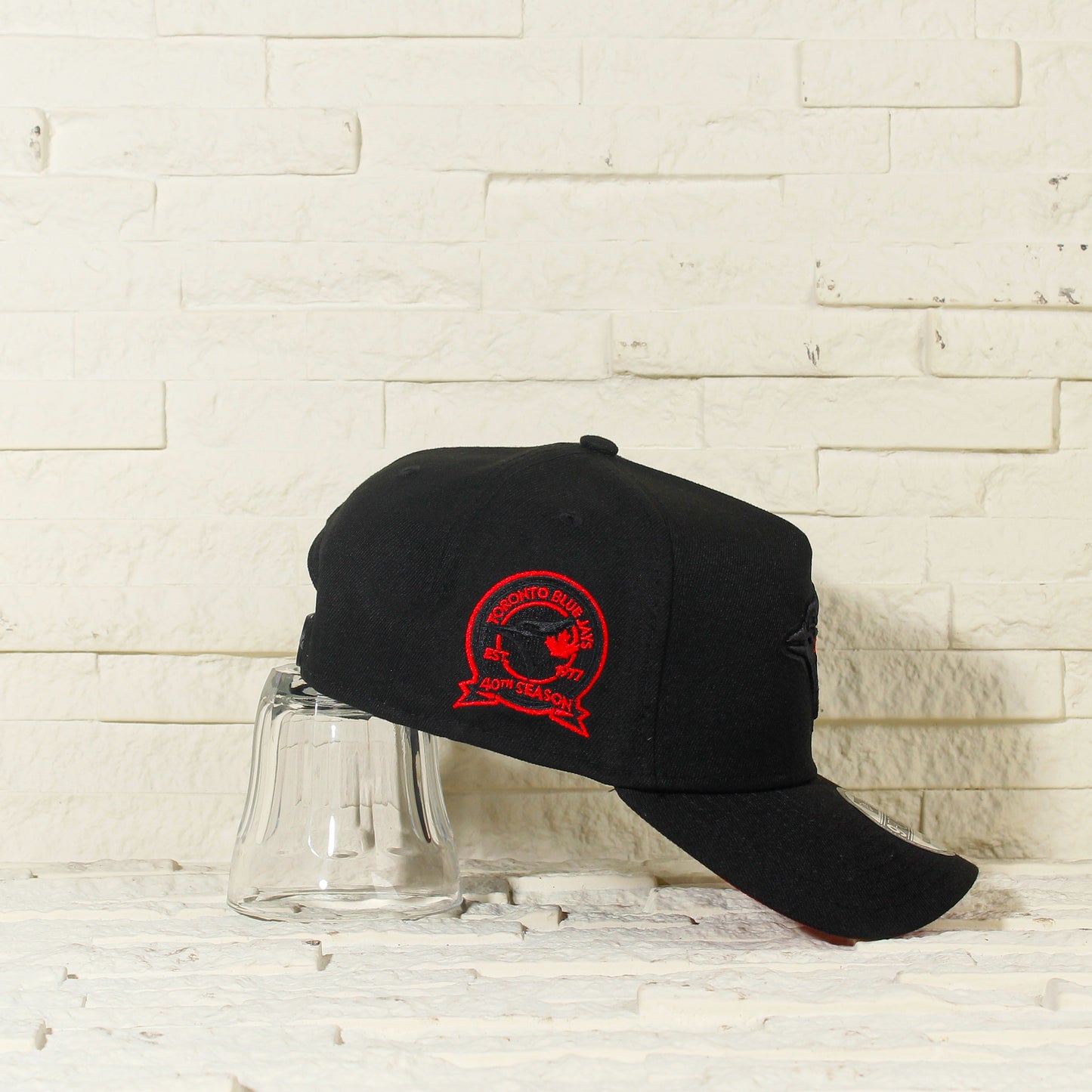 Toronto Blue Jays Negra y Roja 9FORTY A-Frame Snapback