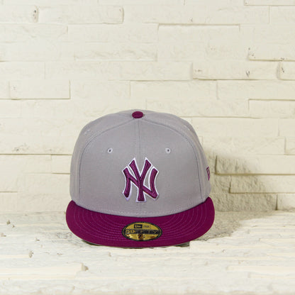 New York Yankees Gris y Viscera Morada 59FIFTY Fitted