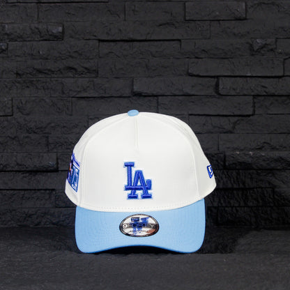 Los Angeles Dodgers Crema y Viscera Celeste 9FORTY A-Frame Snapback