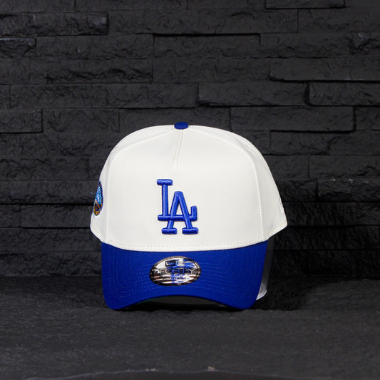 Los Angeles Dodgers Crema y Viscera Azul 9FORTY A-Frame Snapback